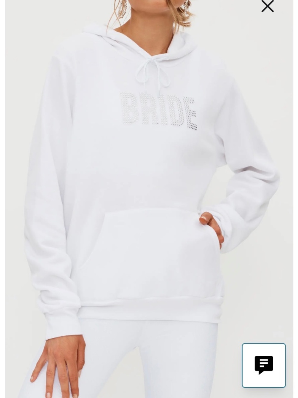 Beach Riot bride rhinestone hoodie S/M